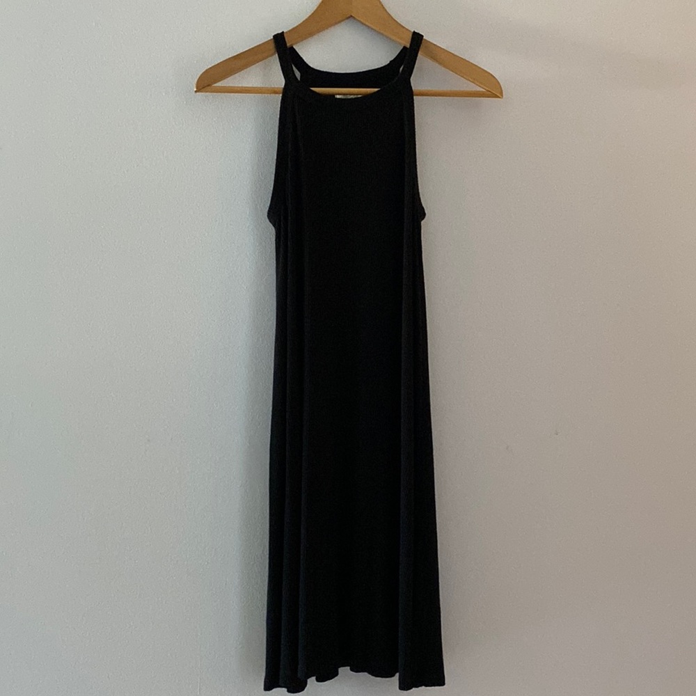 Madewell Black Ribbed Dress